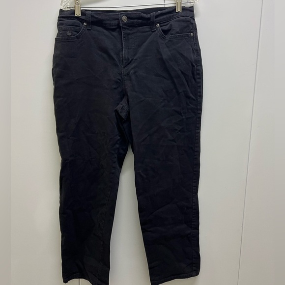 Like New Gloria Vanderbilt Black Straight Leg Jeans with Pockets - Picture 1 of 3